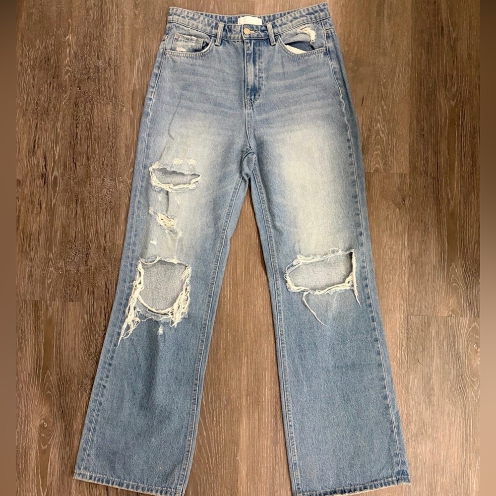 Vervet Light Blue Distressed High-Waist Women’s Jeans